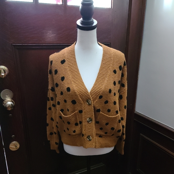 hillview cardigan sweater in painted spots